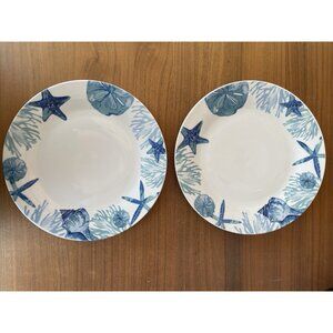 Royal Norfolk Shore Living Beach Starfish Plate Set Of 2 Dinner Plates